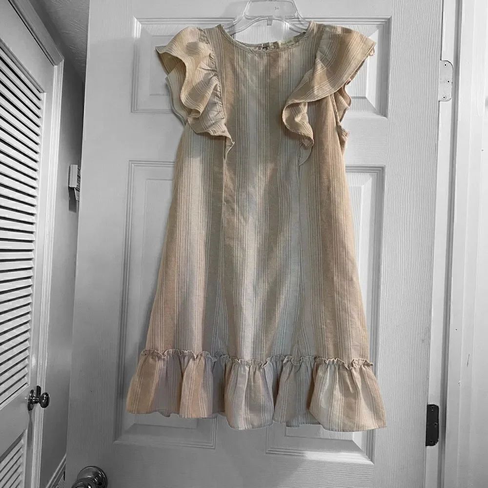 Altard State Beige Dress Ruffles Size Small